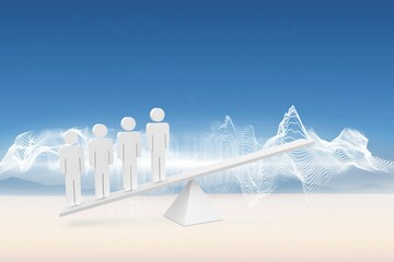 Poster - White human resource scales in desert