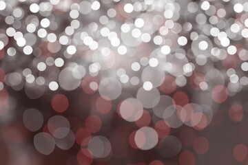 Poster - Flat design bokeh light pattern is spreading soft white and muted red circles over blurred backdrop