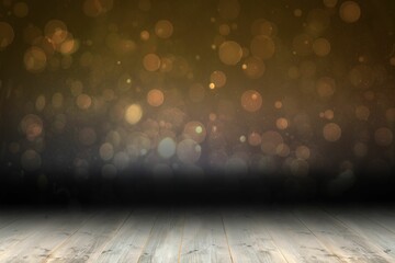 Poster - Shimmering light design over boards