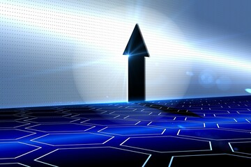 Poster - Arrow on technological background