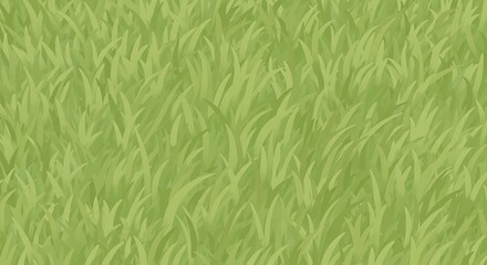 Fototapete - Detailed illustration of a grassy field.