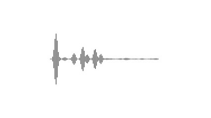 Poster - Abstract waves represent digital sound. Abstract audio waveform visual representation on white background for sound design
