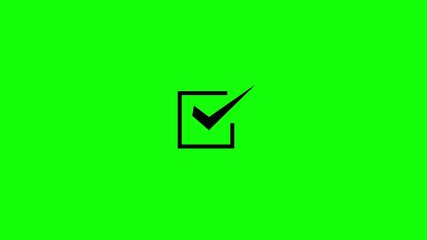 Poster - Animated green screen checkmark within a square symbol for confirmation purpose. ChatGPT said:Tick mark icon shows approval and success. Tick symbol represents completed tasks.