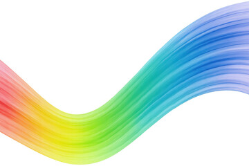 Leinwandbilder - Smooth colorful wave undulating on transparent backdrop, generating dynamic abstract visual movement