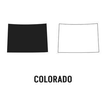 Colorado vector map silhouette. High detailed illustration. United state of America country