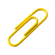 © SHOVON - Yellow paperclip isolated on transparent background