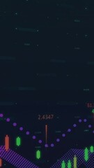 Poster - Animation of data processing on black background