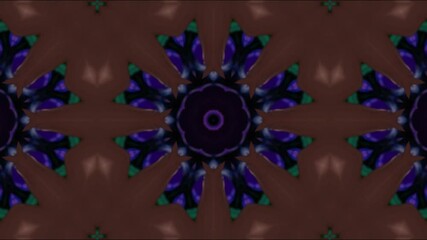 Poster - Abstract kaleidoscope pattern featuring intricate shapes and dark colors, creating a mesmerizing visual effect