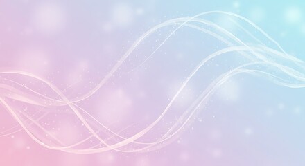 Fototapete - Delicate, flowing lines against a soft pastel background.