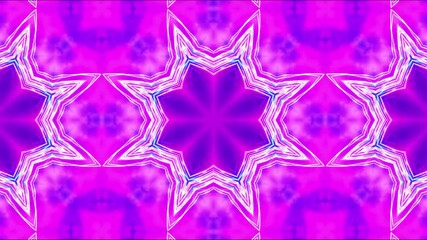 Poster - Abstract digital design featuring vibrant blue and purple symmetrical patterns with glowing effects