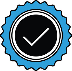 Poster - Check mark icon vector illustration symbol design tick sign button concept circle business