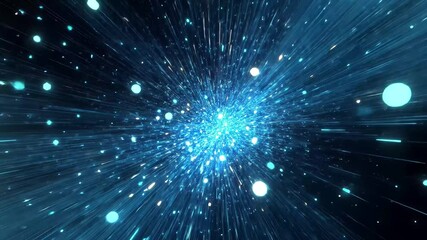 Poster - Blue firework bursts in slow motion showcasing dynamic visual effects, blue firework bursts slow motion Computer generated seamless holiday background