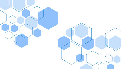 Aufkleber - Abstract blue hexagon shape for frame illustration design