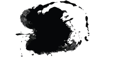 Aufkleber - ink blots and splats. detailed ink splats Hyperrealistic Highly Detailed Isolated On Transparent Background	