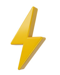 Poster - Illuminated Yellow Lightning Bolt Symbol Against Dark Backdrop Represents Power and Energy, Ideal for Modern Technology and Design Concepts with a Clean Minimalist Aesthetic