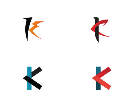 k letter k logo design and vector