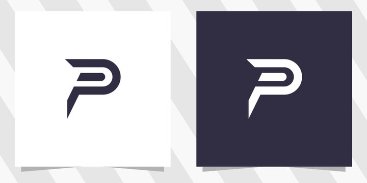 letter p logo design vector
