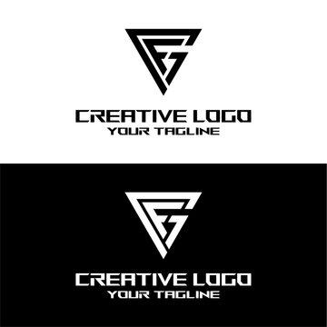 creative letter logo gf design vector