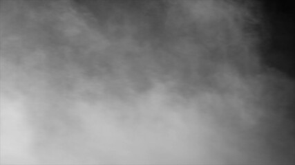 Wall Mural - dense, thick white fog bank rolls in from left, completely filling black screen. perfect transition,