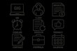 © Nataliia - Freelance work icons: gig, client, invoice, deadline, revision, feedback, contract, portfolio, calendar