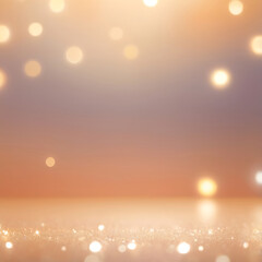 Poster - Golden starry abstract background with glowing bokeh lights, smooth festive texture, elegant modern design pattern, and bright gradient surface for decoration - ai