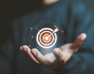 Fototapete -  Using AI chat in search and giving to help in business has technology, to create computer concepts with robots as new digital software	
