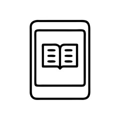 Poster - Digital library tablet icon on transparent background  