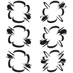 Leinwandbilder - Abstract frame pattern. Repeating curve shapes. Dynamic border elements. Vector decorative graphic.