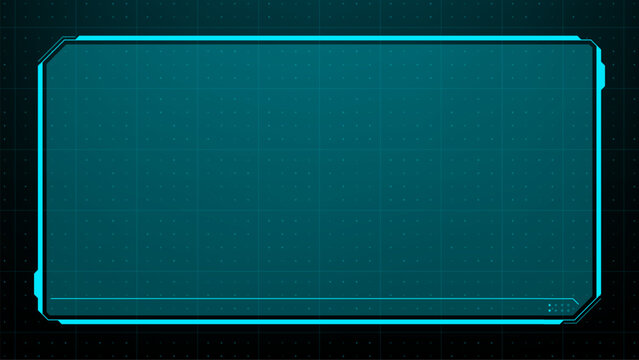 Head up display vector. Modern futuristic frame design. Science technology screen. Game interface element. Digital ui ux concept.