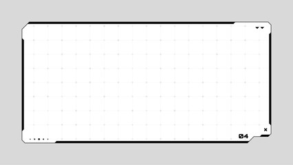 Aufkleber - Abstract hud user interface with a grid in a sci fi style. Futuristic vector element for display template and technology concept.