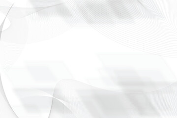 Poster - Abstract background with flowing lines and soft gradient in grayscale isolated on transparent background