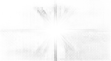 Poster - Bright White Starburst Light Effect With Radial Lines on Transparent Background Isolated Transparent Background