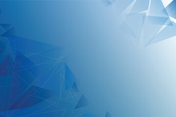 Poster - Abstract blue background with geometric shapes and subtle grid pattern isolated on transparent background