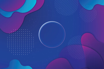 Poster - Abstract background with circle, shapes, dots, and diagonal lines design isolated on transparent background