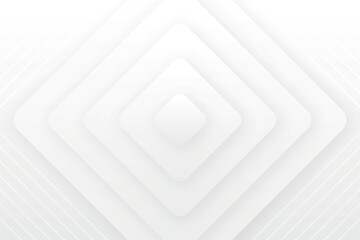 Aufkleber - Abstract white concentric squares creating a minimalist background art isolated on transparent background