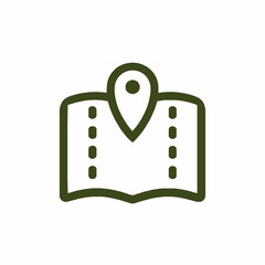 Poster - Vector illustration of a map and location pin indicating destination travel and guidance