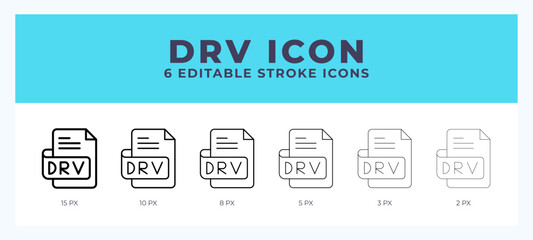 Fototapete - Drv file line icon vector illustration in trendy style.