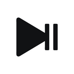 Poster - Minimalist Icon of Fast Forward Symbol with Pause Bars Depicting Media Controls and Playback Functionality for User Interface Design