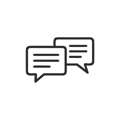 Poster - Sleek Communication Icon Representing Chat Bubbles and Modern Dialogue for Digital Interfaces and User Experience Design with a Minimalist Aesthetic