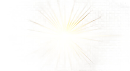 Poster - Radiant Yellow Starburst Light Effect with Vibrant Rays and Lens Flare on Black Background Isolated Transparent Background