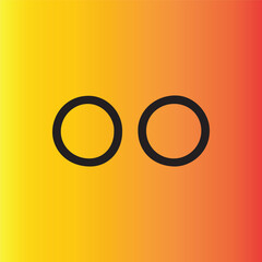 Poster - Vibrant Circles A Geometric Duo on Radiant Yellow Orange Gradient Canvas