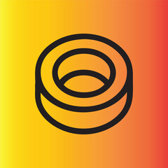Poster - Abstract Donut Shape with Vibrant Gradient Background Design Art