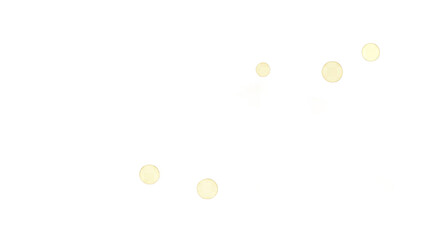 Poster - Abstract Composition Yellow Orbs And White Shapes On Black Background Isolated Transparent Background