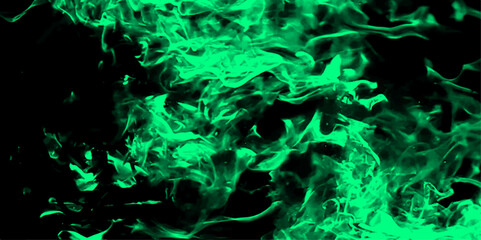 Wall Mural - intense and dramatic digital abstract of swirling red flames and smoke patterns over a deep black ba
