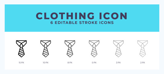 Fototapete - Clothing icon. Regular line. Thin line. Bold line. Vector illustration.
