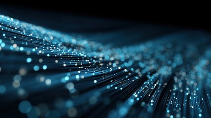 Poster - Glowing Fiber Optic Strands
