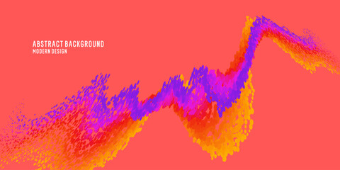 Poster - Futuristic Abstract Background with Dots. Motion Vector Illustration. Futuristic Technology Style