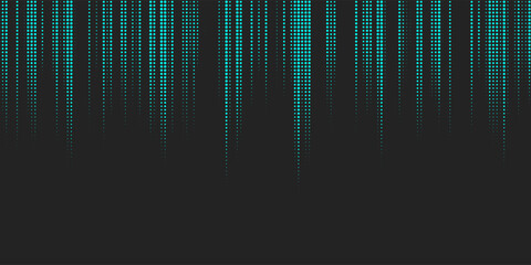 Fototapete - Monochrome round particles on a dark background. Abstract background. Halftone background.