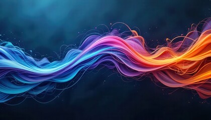 Aufkleber - Vibrant abstract backgrounds featuring flowing colors for computer monitors