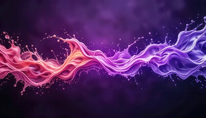 Aufkleber - Colorful liquid wave design for computer monitor backgrounds appealing to modern aesthetics